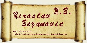 Miroslav Bežanović vizit kartica